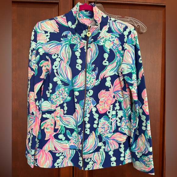 Lilly Pulitzer Tops - Lilly Pulitzer Reagan Zip Up Going Coastal Size Small